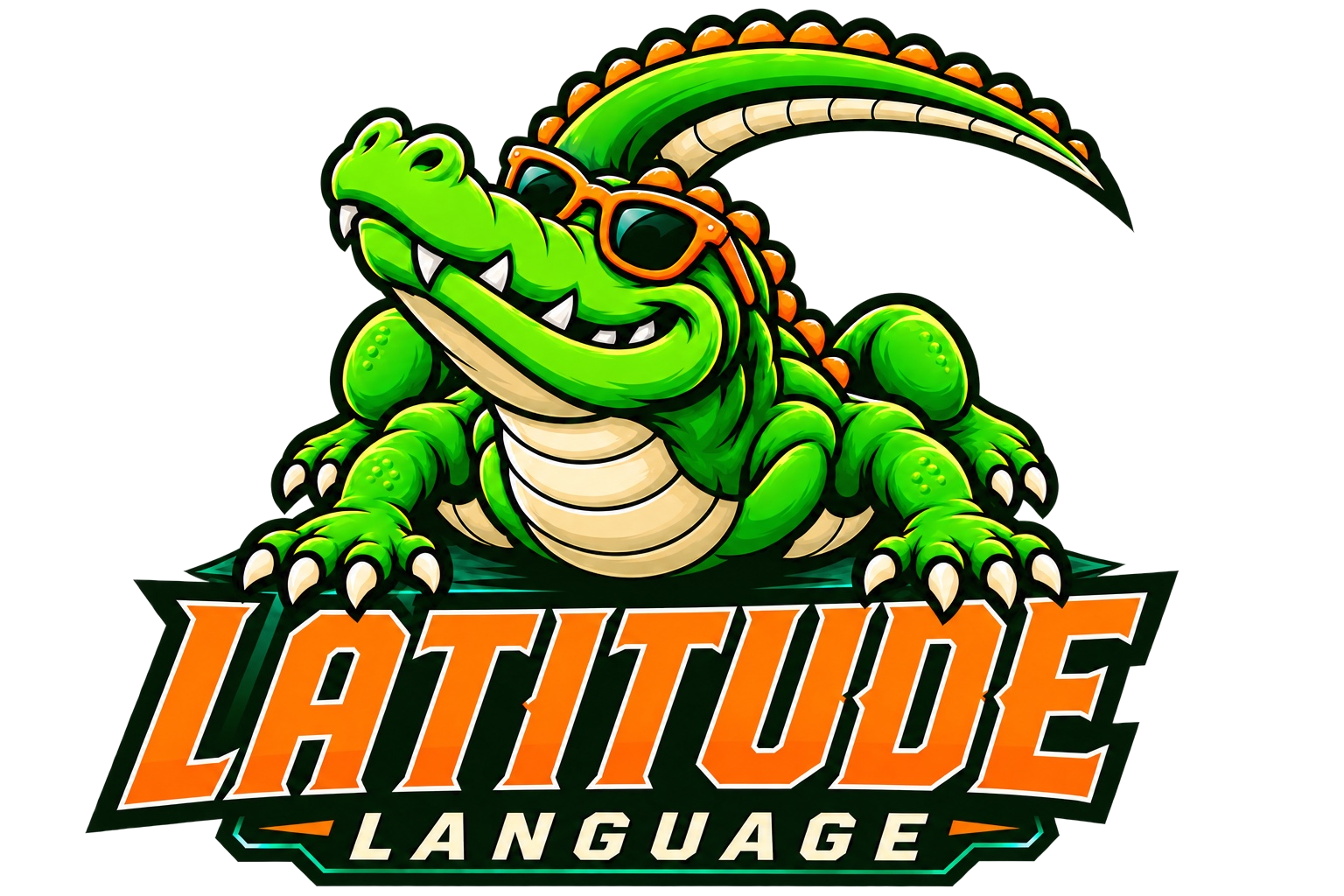 Latitude Language alligator logo